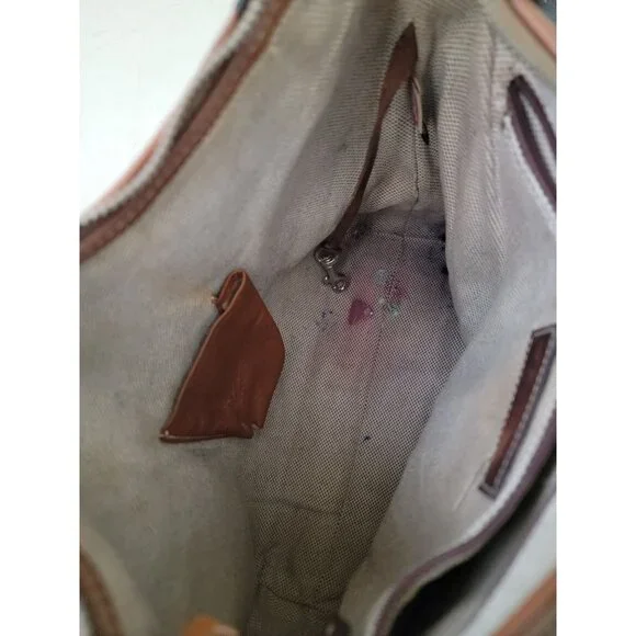 Dooney & Bourke Caramel Brown Pebble Leather Shoulder Crossbody Bag Purse - Picture 14 of 16